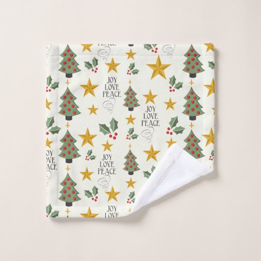 Kerstliefde en vreugde bad handdoek (Wasdoekje)