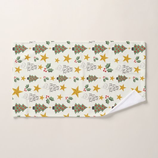 Kerstliefde en vreugde bad handdoek (Handdoek)