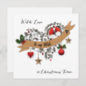 Kerstliefde Feestdagenkaart (Voorkant / Achterkant)