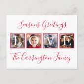 Kerstliefde Foto kerstfeestdag Briefkaart (Voorkant)