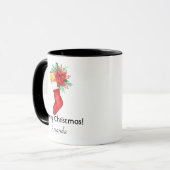 Kerstliefde gevat glas mok (Voorkant links)