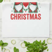 Kerstliefde Hart Kabouterontwerp Sinterklaas Theedoek (Gevouwen)