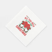 Kerstliefde Hart Kabouterontwerp voor Kerstman Servet (Hoek)