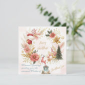 Kerstliefde & Hartelijke Groeten Kerstkaart (Staand voorkant)