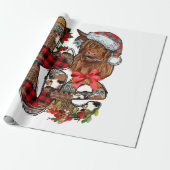 Kerstliefde Hoogland Koe Cadeaupapier (Uitgerold)