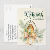 Kerstliefde is geboren John 3:16 Briefkaart (Voorkant / Achterkant)