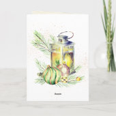 Kerstliefde is geboren John 3:16 Feestdagen Kaart (Achterkant)