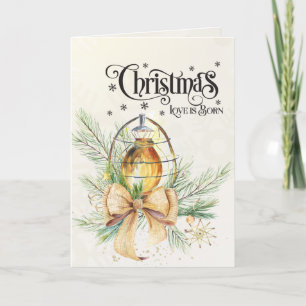 Kerstliefde is geboren John 3:16 Feestdagen Kaart