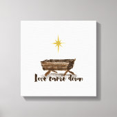 Kerstliefde is omlaag gegaan canvas afdruk (Voorkant)