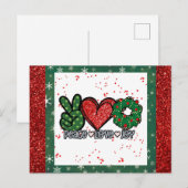 Kerstliefde Joy Briefkaart (Voorkant / Achterkant)