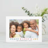 Kerstliefde Joy Foto Feestdagenkaart (Staand voorkant)