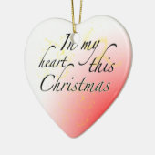 kerstliefde keramisch ornament (Links)