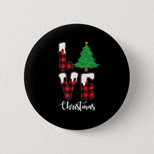 Kerstliefde kerstboomkerstboom Sinterfamilie Vrouw Ronde Button 5,7 Cm (Voorkant)