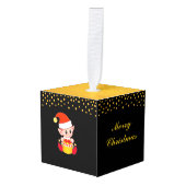 Kerstliefde kroon en zwart-wit decoratie (Voorkant hoekig)