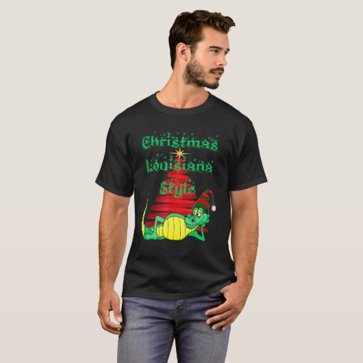 Kerstliefde Louisiana Holiday Cheer T-shirt (Voorkant volledig)