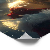 KERSTLIEFDE met de prachtige Kerstman Engel Poster (Hoek)