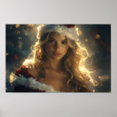 KERSTLIEFDE met de prachtige Kerstman Engel Poster (Voorkant)