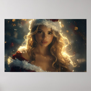 KERSTLIEFDE met de prachtige Kerstman Engel Poster