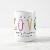 Kerstliefde Moderne Typografie Persoonlijke Mok  (Center)