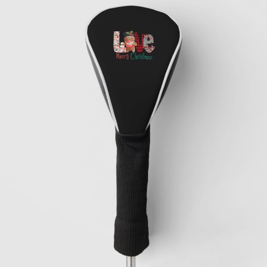 Kerstliefde peperkoek golfheadcover (Voorkant)