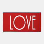 Kerstliefde Rood Achtergrond Holiday Doormat Bureaumat (Voorkant)