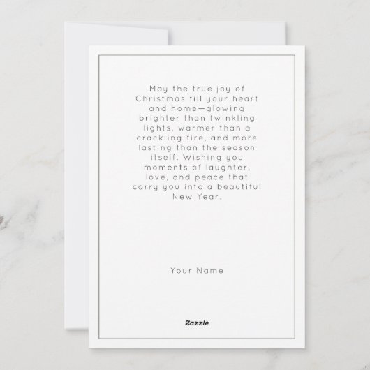 Kerstliefde Rustieke Minimal Holly Greenery Feestdagenkaart (Achterkant)