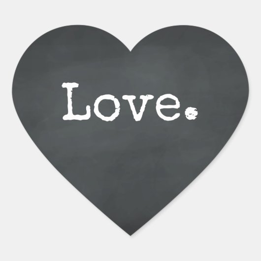 Kerstliefde Schrijfbord Hart Sticker (Voorkant)