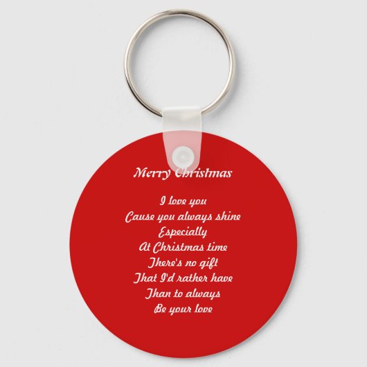 kerstliefde sleutelhanger (Voorkant)