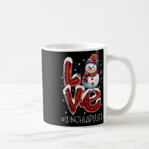 Kerstliefde Sneeuwman Lunch Dames Leven Pret Xmas Koffiemok