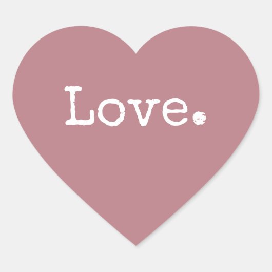 Kerstliefde Stof Roze Hart Sticker (Voorkant)