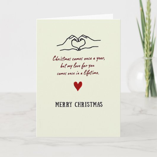 Kerstliefde Unieke Kans Kaart (Voorkant)