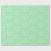 Kerstliefde van Santa Mint Green Cadeaupapier (Vlak)