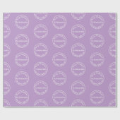 Kerstliefde van Santa Paarse Lila Cadeaupapier (Vlak)