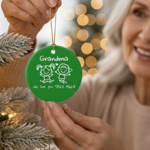 Kerstliefde voor oma leuk grafisch cadeau keramisch ornament