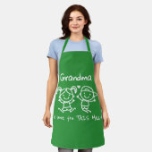 Kerstliefde voor oma leuk grafisch cadeau schort (Gedragen)