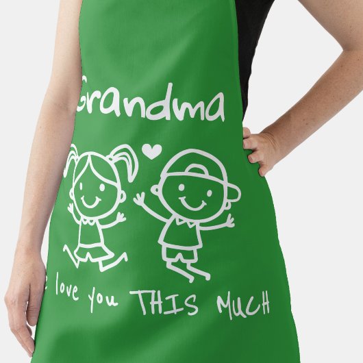 Kerstliefde voor oma leuk grafisch cadeau schort