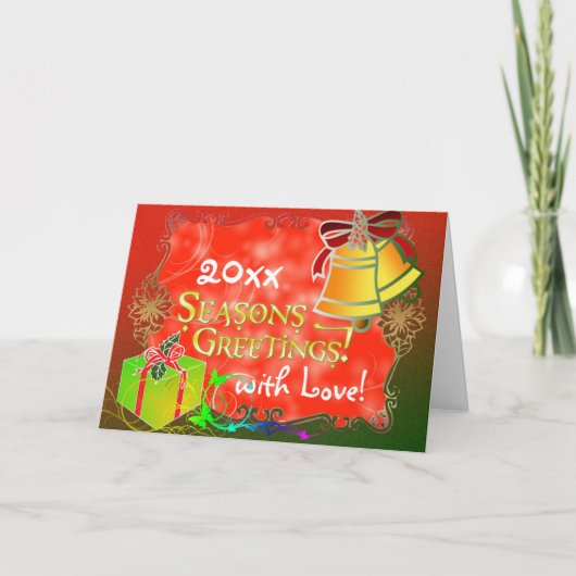 Kerstliefde Wenskaart 2009 Feestdagen Kaart (Voorkant)