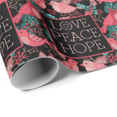 Kerstliefde Wintervogels Cadeaupapier (Rol Hoek)