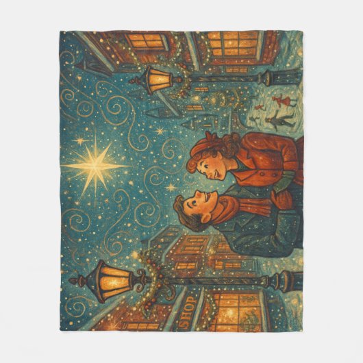 Kerstliefdesdeken Fleece Deken (Voorkant)