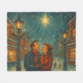 Kerstliefdesdeken Fleece Deken (Voorkant (Horizontaal))