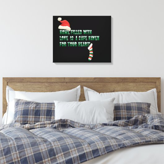 KERSTLIEFDESDOEK CANVAS AFDRUK (Insitu (Slaapkamer))