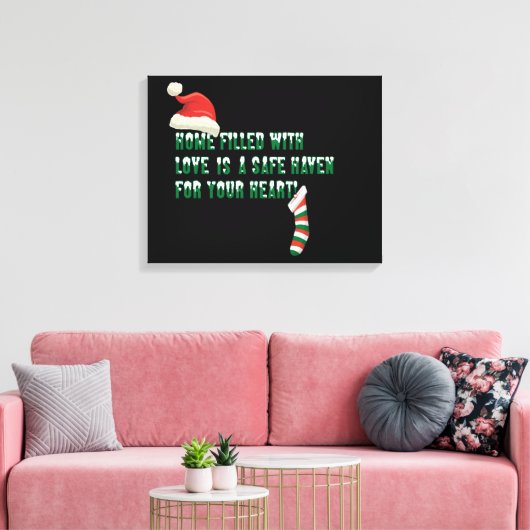 KERSTLIEFDESDOEK CANVAS AFDRUK (Insitu (Woonkamer))
