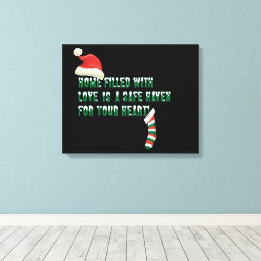 KERSTLIEFDESDOEK CANVAS AFDRUK (Insitu (Houten vloer))