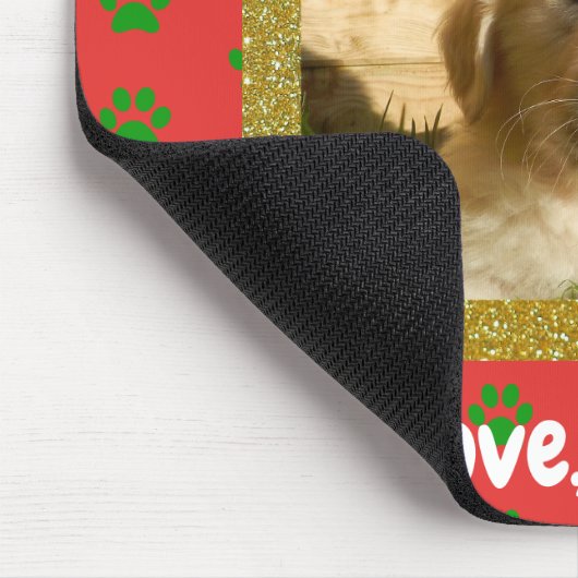 kerstliefdeskat Dog Papa Pet Foto Muismat (Hoek)