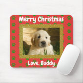 kerstliefdeskat Dog Papa Pet Foto Muismat (Met muis)