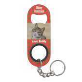 Kerstliefdeskattepapier Pet foto Mini Flessenopener (Achterkant)