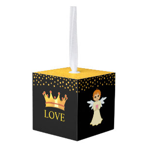 Kerstliefdeskroon & op zwart & goud decoratie
