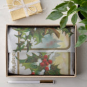 Kerstliefdesvogels tussen bessen en klimop tissuepapier (Geschenk)