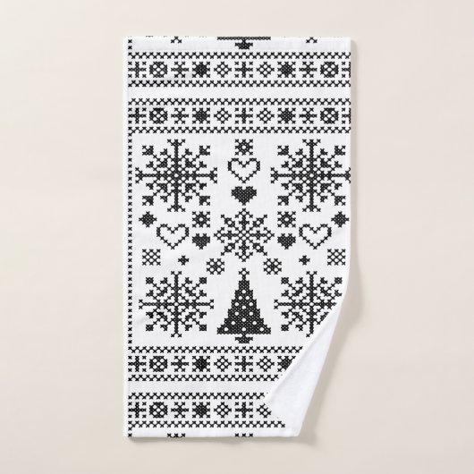 Kerstliefhebber Cross Pattern Sampler Design Bad Handdoek (Handdoek)