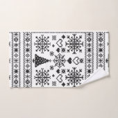 Kerstliefhebber Cross Pattern Sampler Design Bad Handdoek (Handdoek)